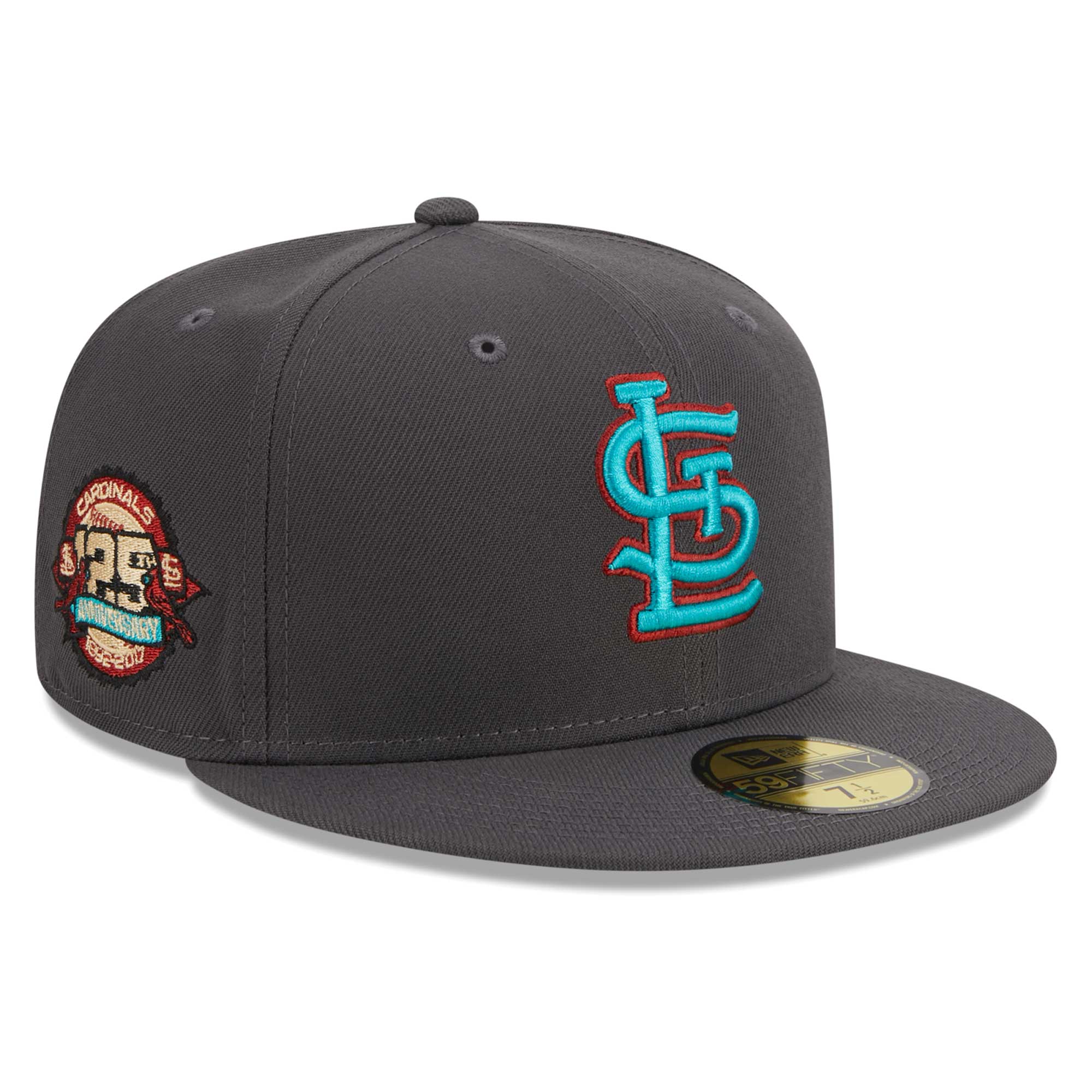 St. Louis Cardinals New Era Print Undervisor 59FIFTY Fitted Hat - Graphite