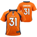 Toddler Nike Justin Simmons Orange Denver Broncos Game Jersey