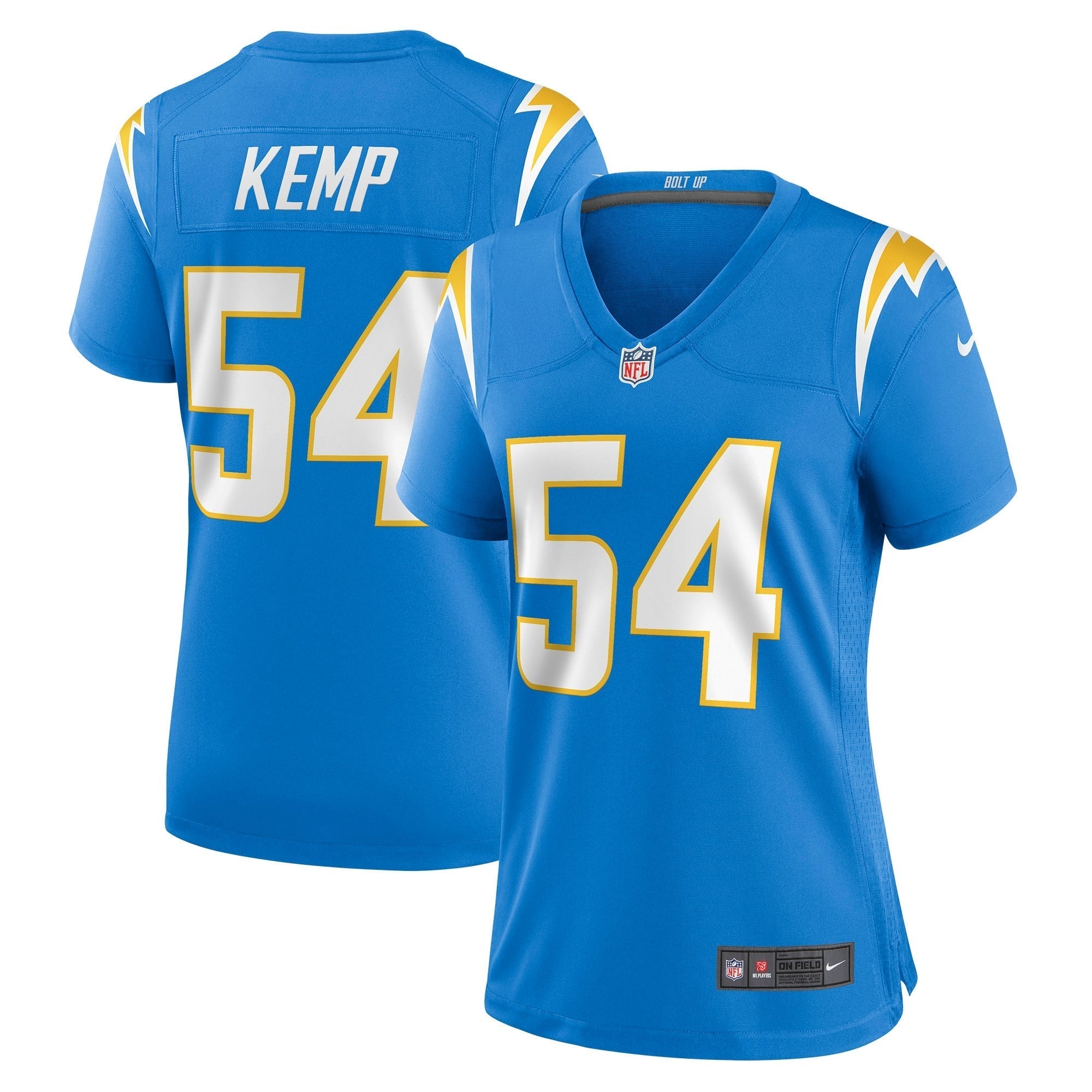Women s Nike Carlo Kemp Powder Blue Los Angeles Chargers Game Player Jersey