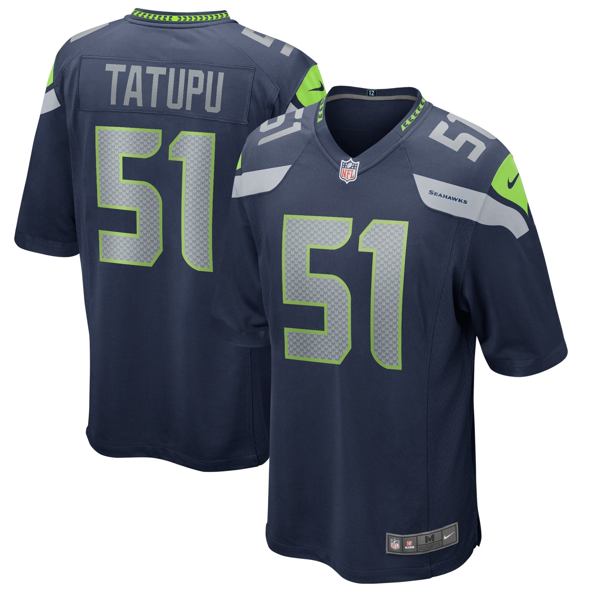 Lofa Tatupu Seattle Seahawks Nike Game Retired Player Jersey College Navy