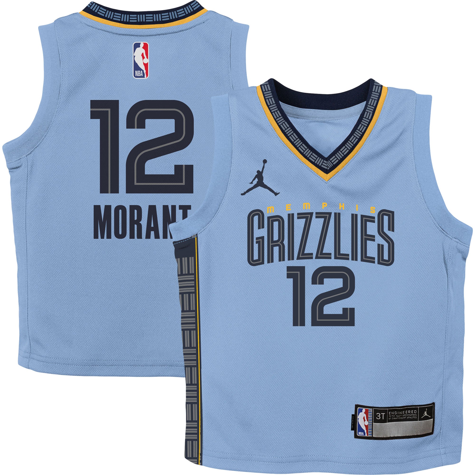 Ja Morant Memphis Grizzlies Jordans Brand Preschool 2022/23 Statement Edition Jersey - Light Blue