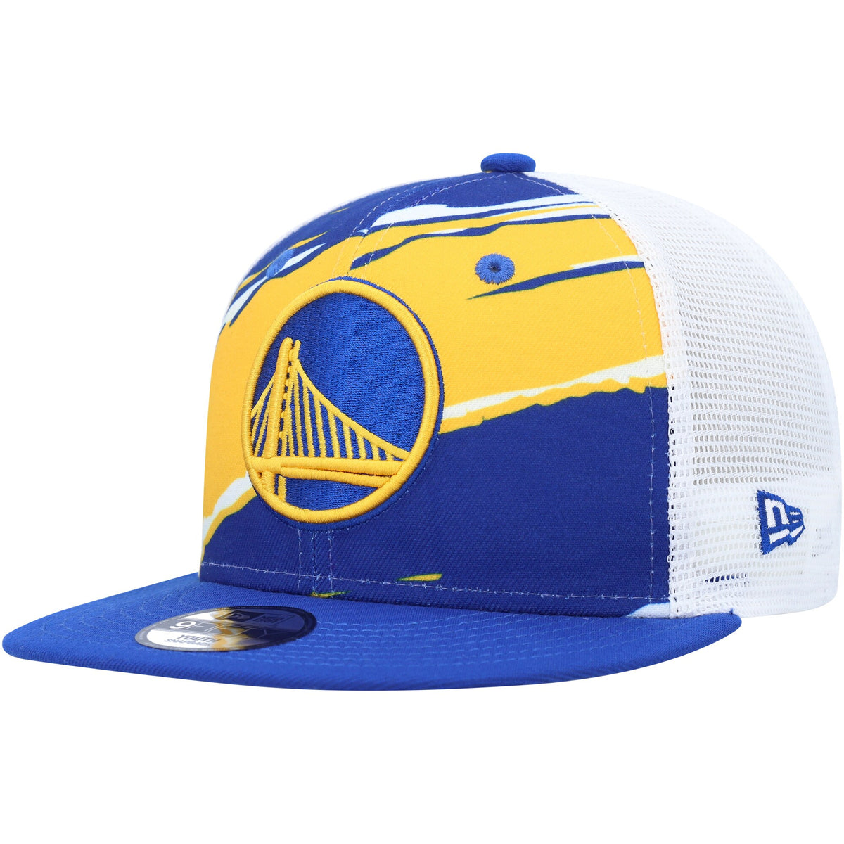Golden State Warriors New Era Youth Tear Snapback 9FIFTY Snapback Hat - Royal/White