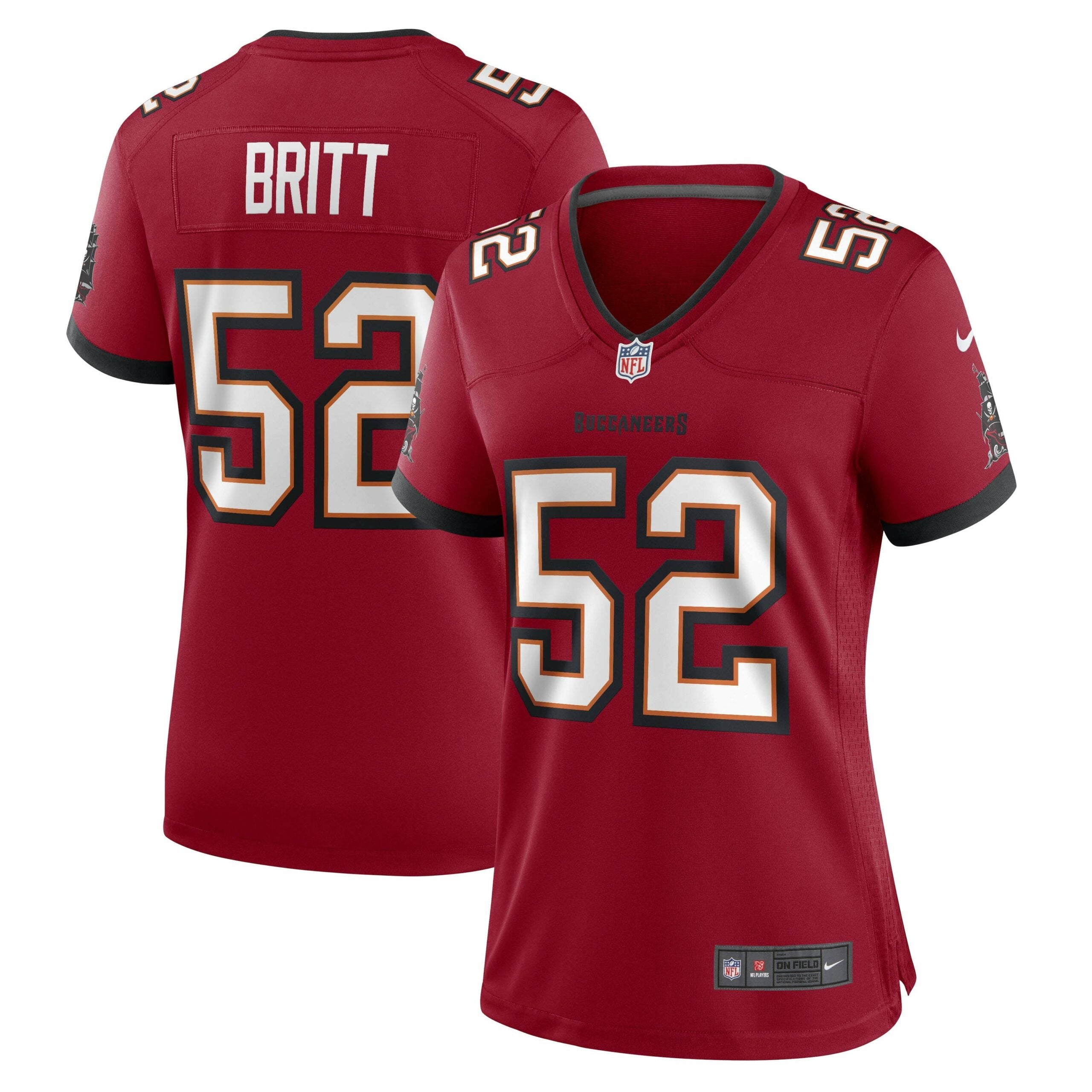 Women s Nike K.J. Britt Red Tampa Bay Buccaneers Game Jersey