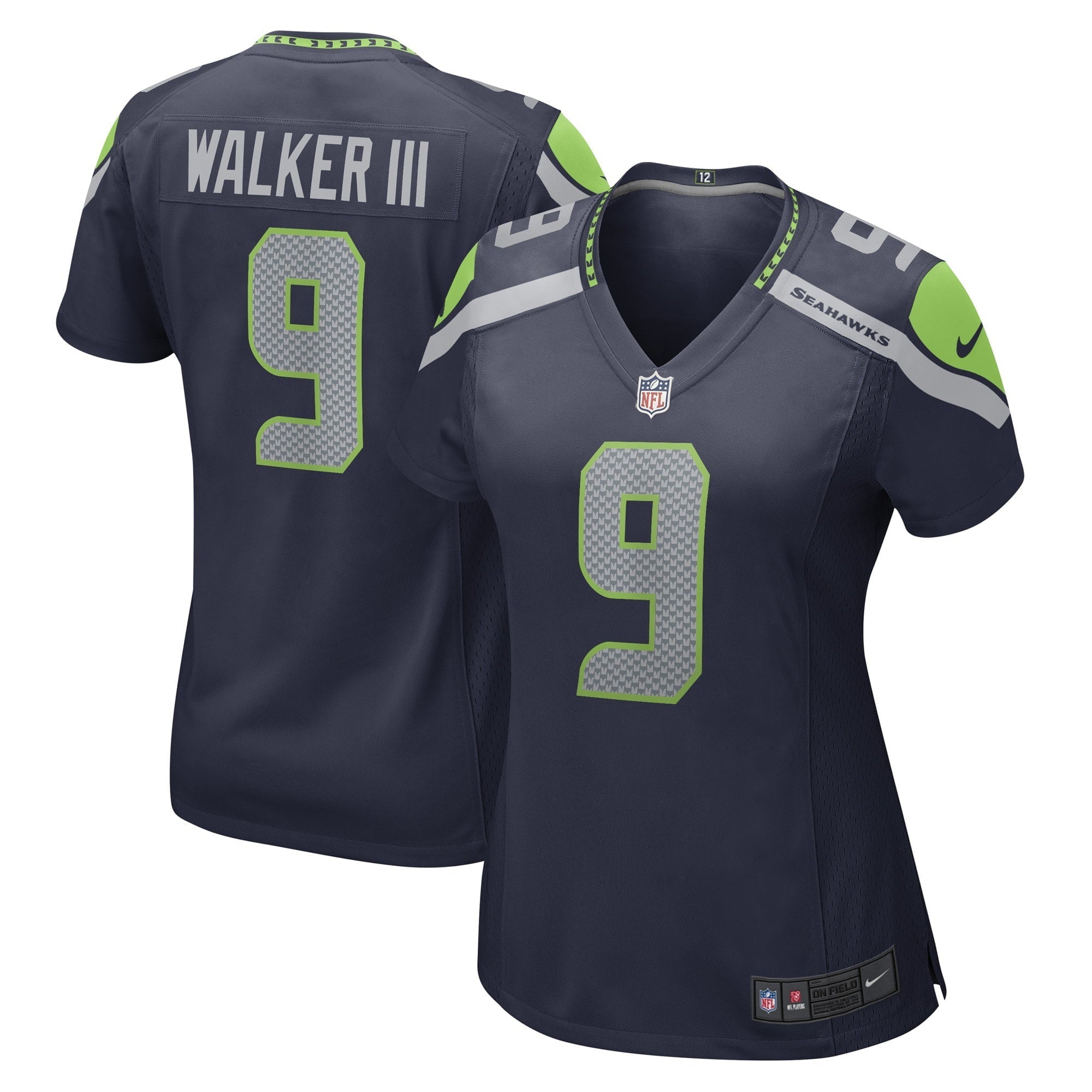 Women s Nike Kenneth Walker III College Navy Seattle Seahawks Game Player Jersey