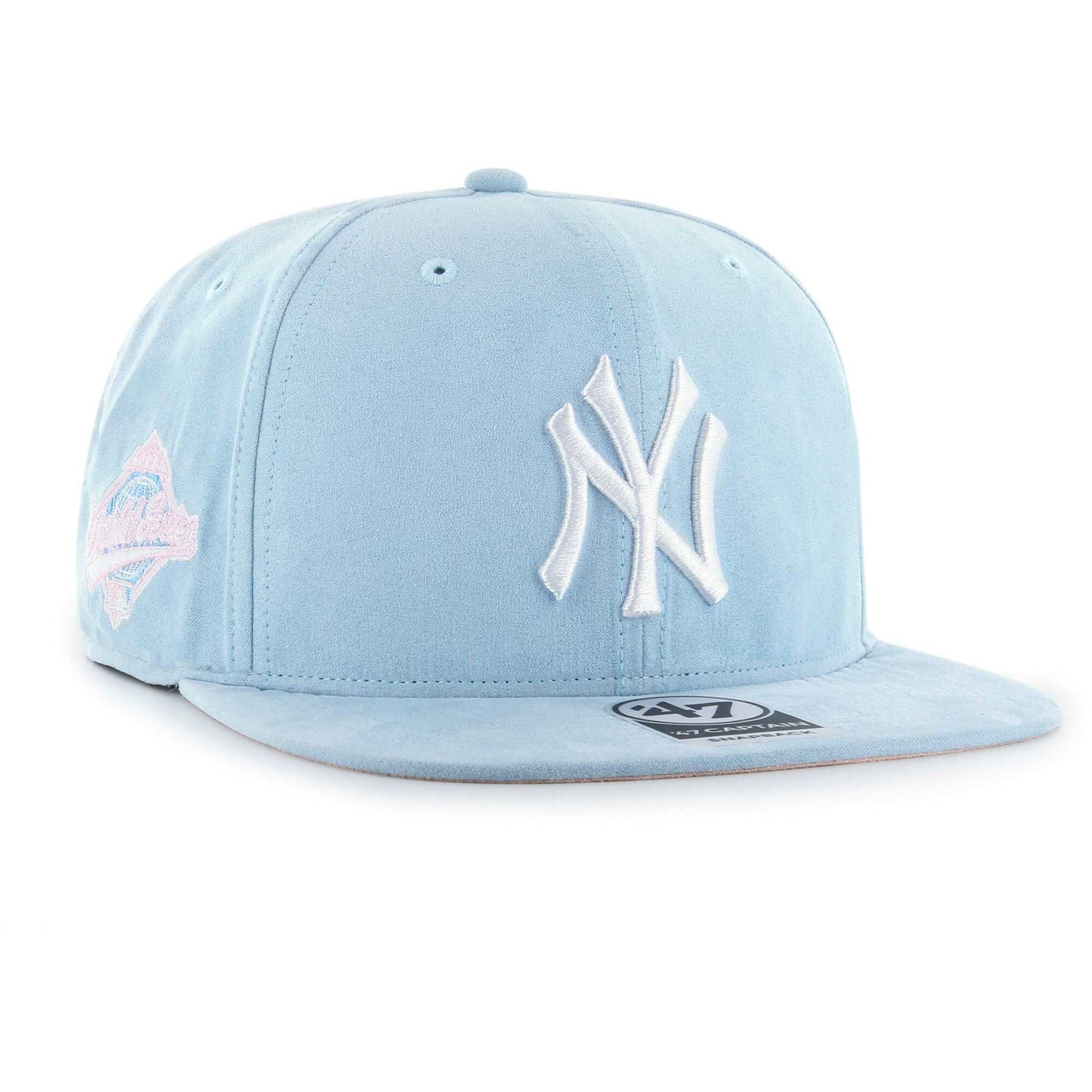 New York Yankees '47 Ultra Suede Captain Snapback Hat - Light Blue