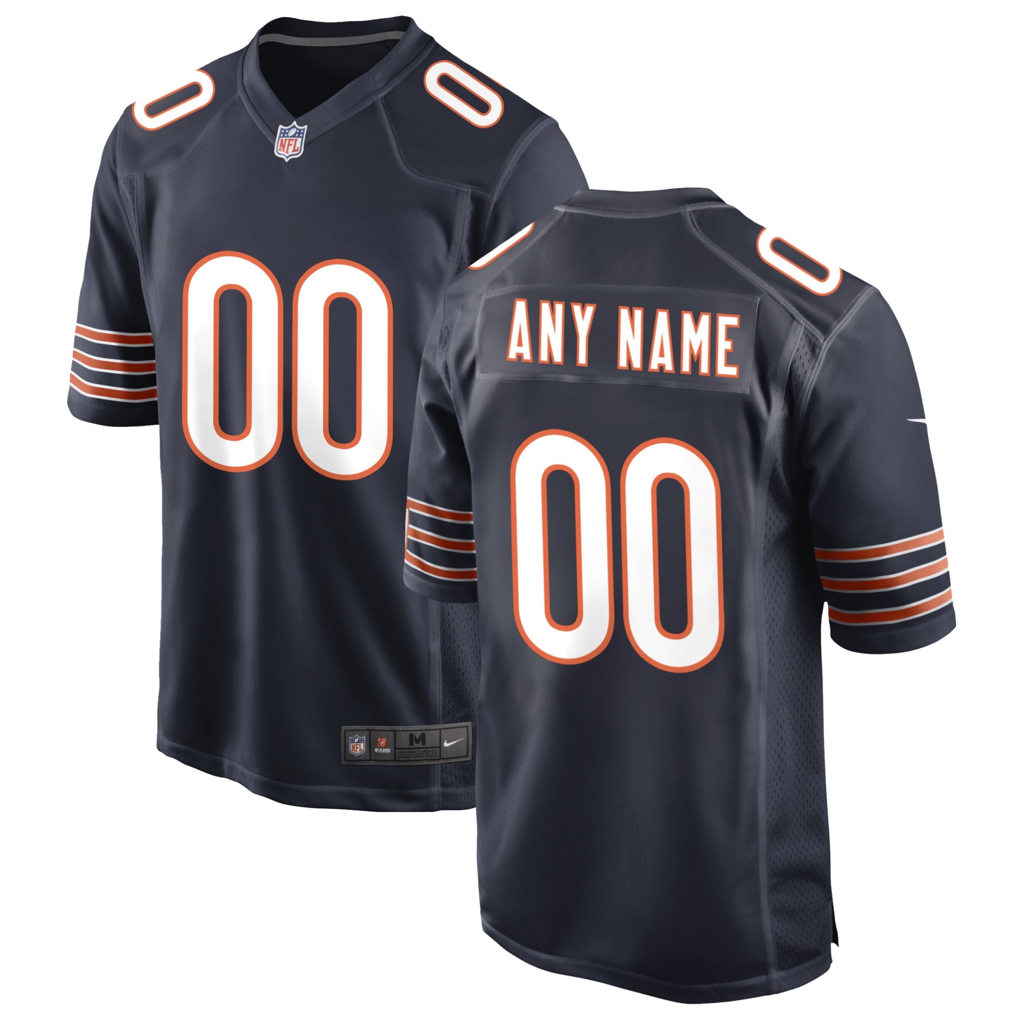 Chicago Bears Nike Custom Game Jersey   Navy