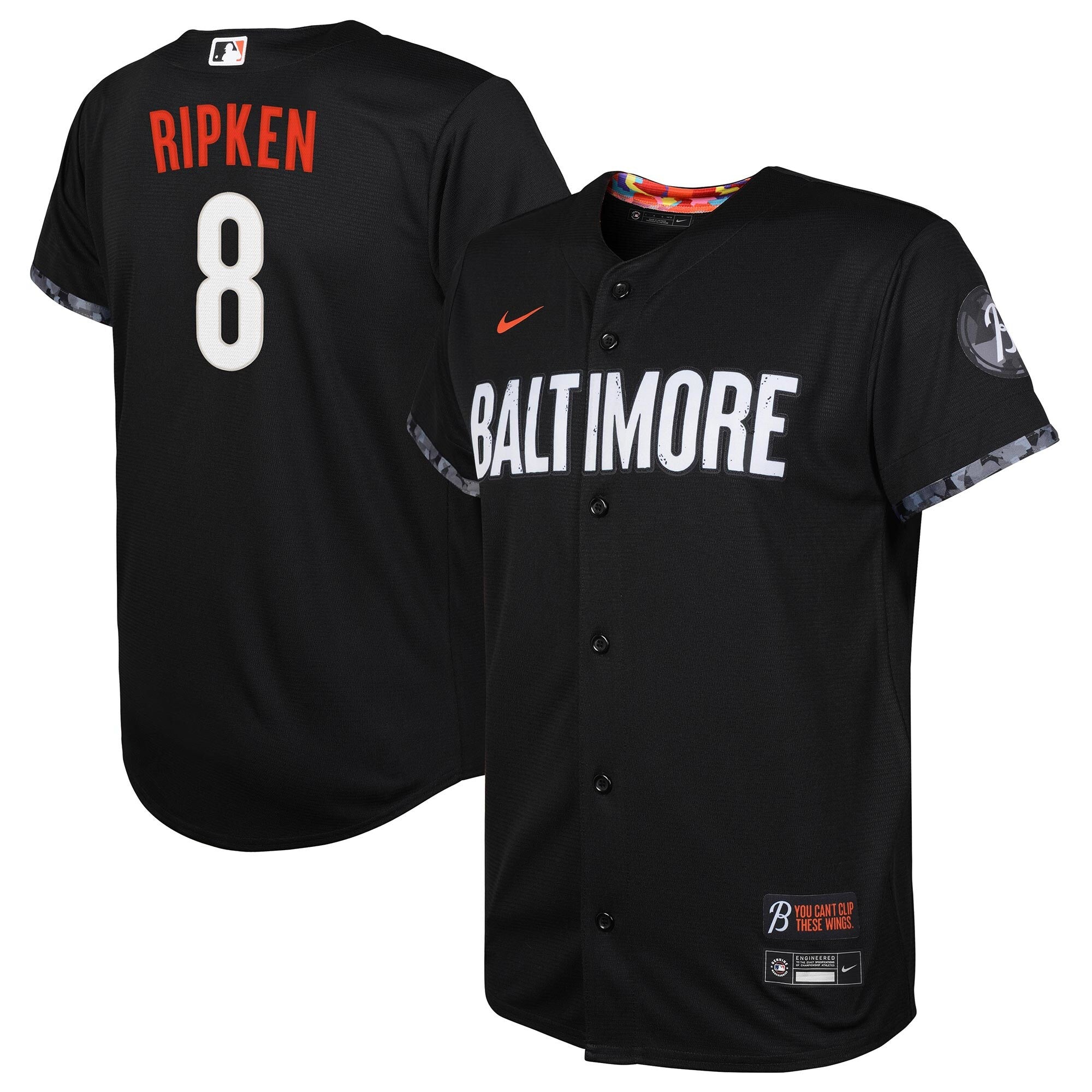 Cal Ripken Baltimore Orioles Nike Youth 2023 City Connect Replica Player Jersey - Black