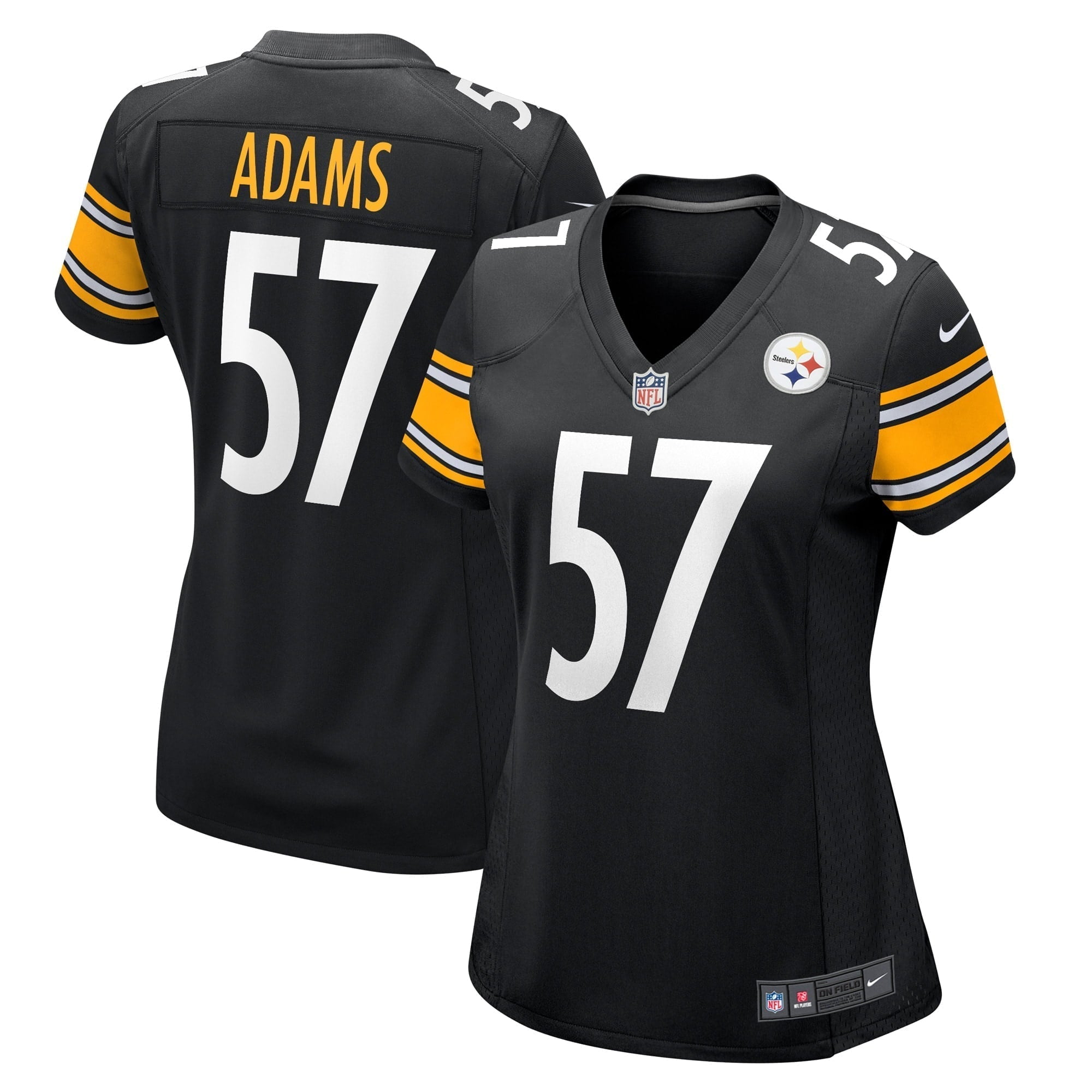 Women s Nike Montravius Adams Black Pittsburgh Steelers Game Player Jersey