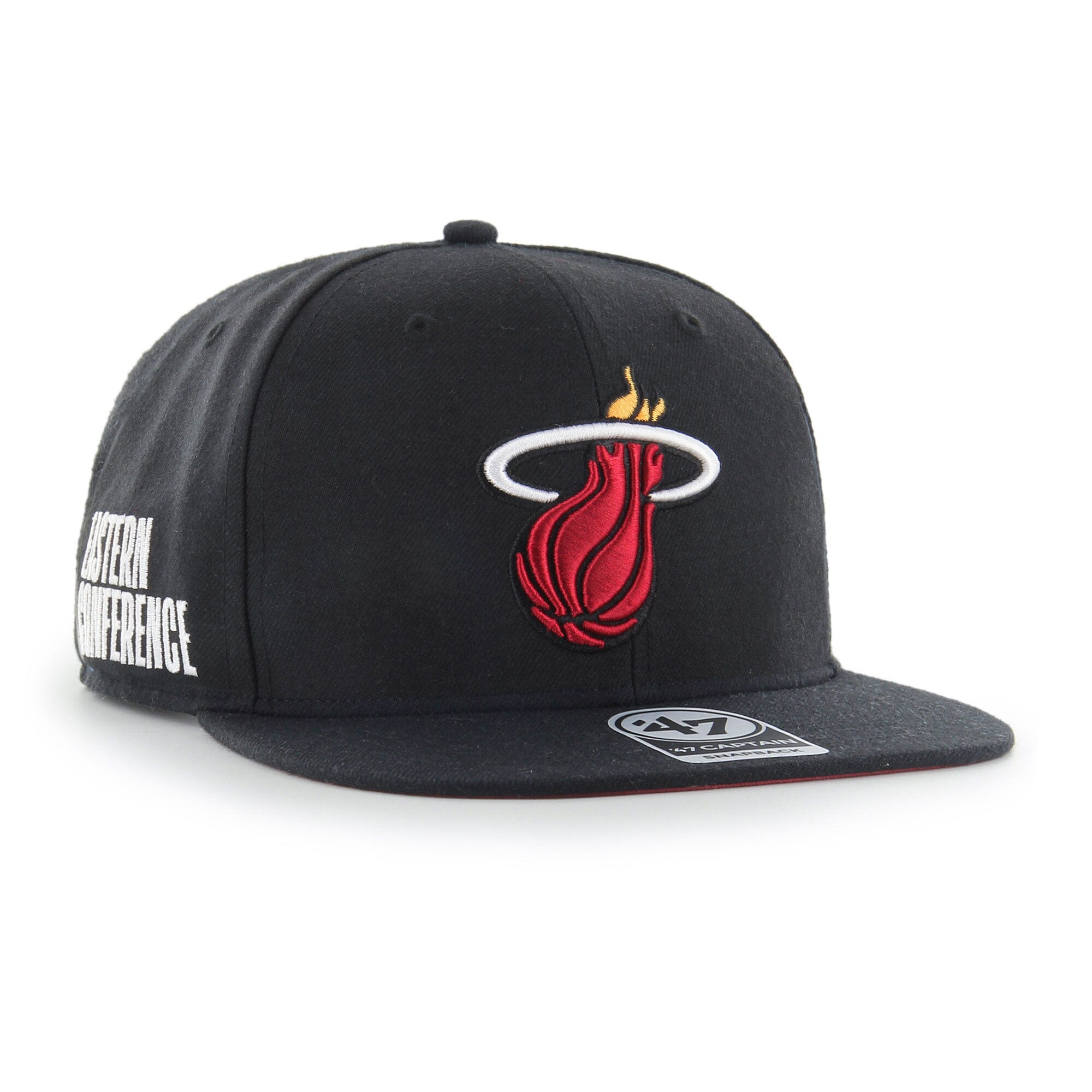 Miami Heat '47 Sure Shot Captain Snapback Hat - Black