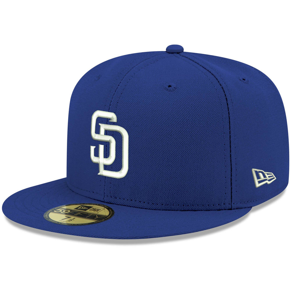 San Diego Padres New Era White Logo 59FIFTY Fitted Hat - Royal