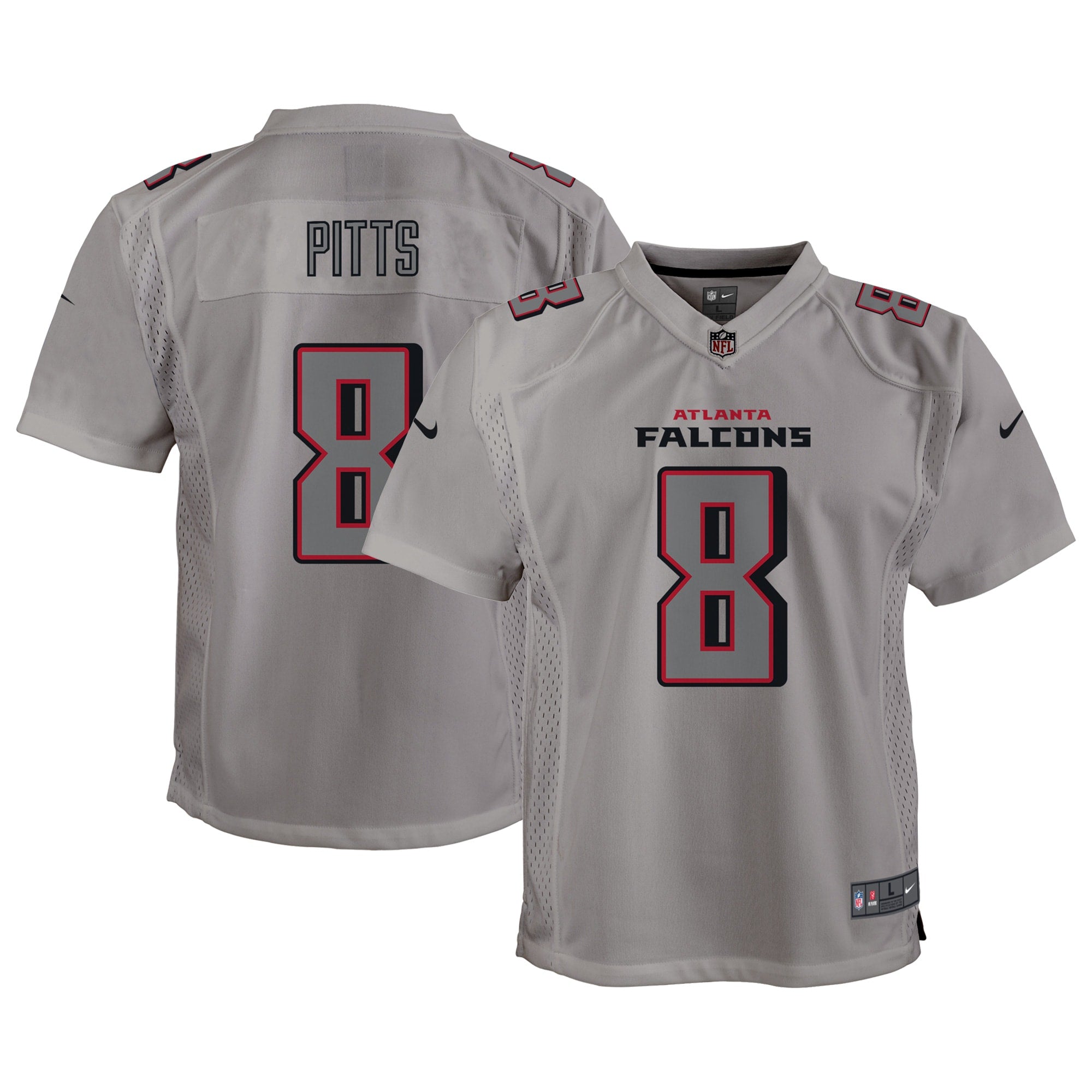 Kyle Pitts Atlanta Falcons Nike Youth Atmosphere Game Jersey   Gray