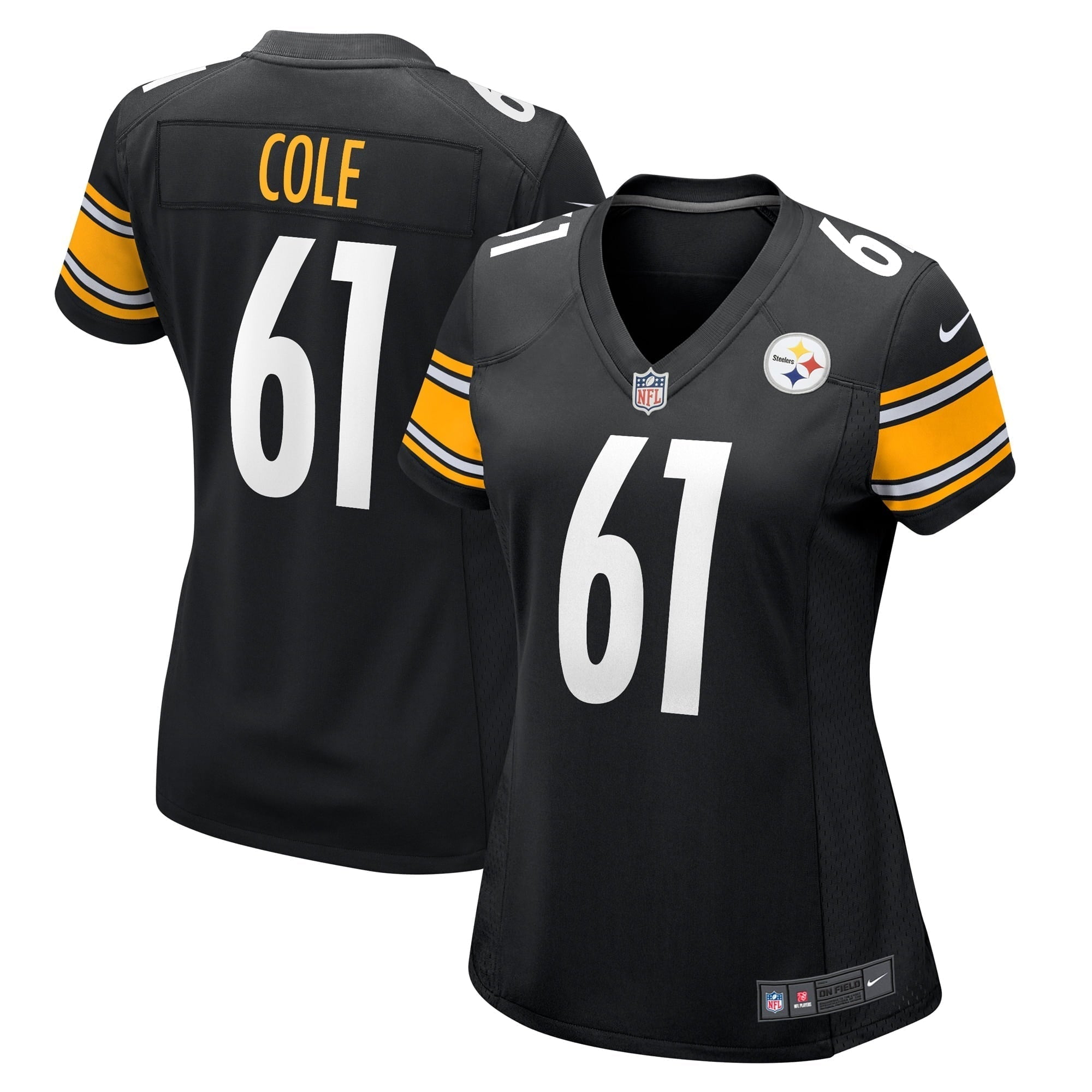 Women s Nike Mason Cole Black Pittsburgh Steelers Game Player Jersey