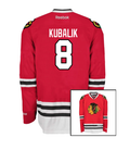 Men's Dominik Kubalik Chicago Blackhawks Reebok Red Home Premier Jersey