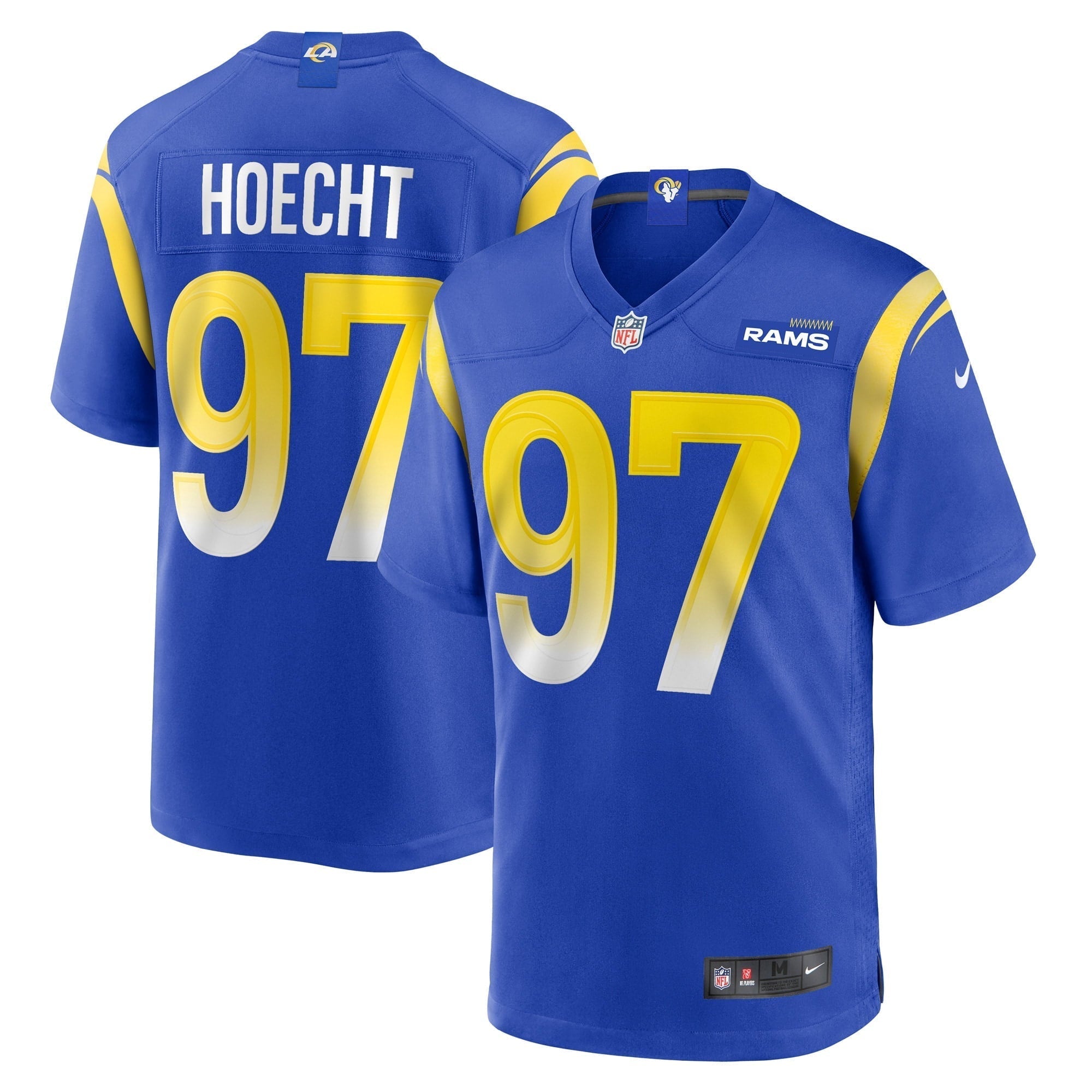 Men s Nike Michael Hoecht Royal Los Angeles Rams Game Player Jersey