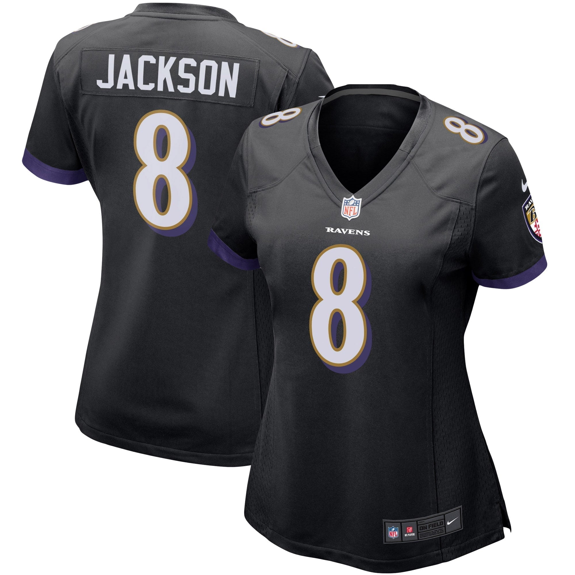 Women s Nike Lamar Jackson Black Baltimore Ravens Game Jersey