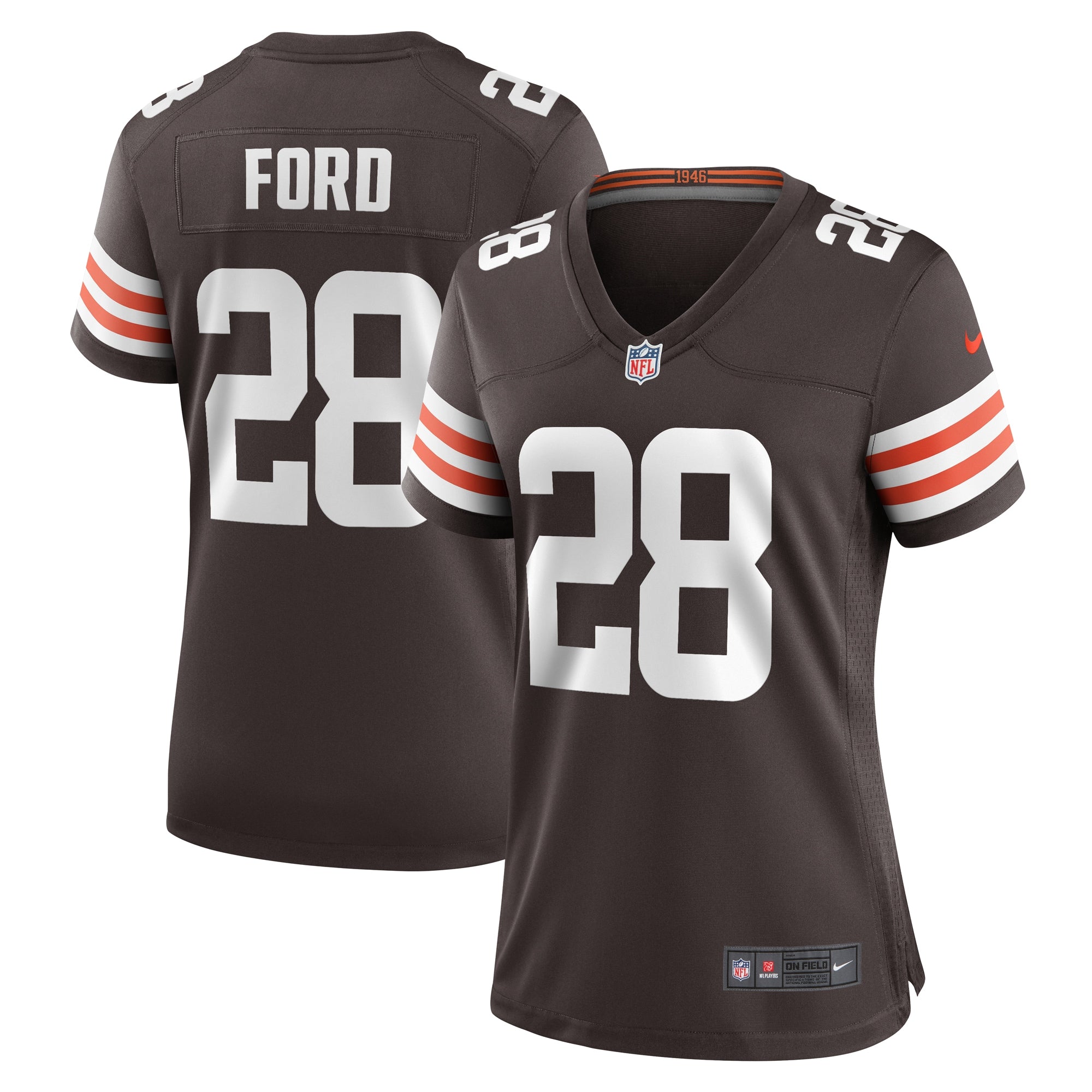Mike Ford Cleveland Browns Nike Women s Team Game Jersey    Brown