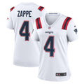 Women s Nike Bailey Zappe White New England Patriots Game Player Jersey