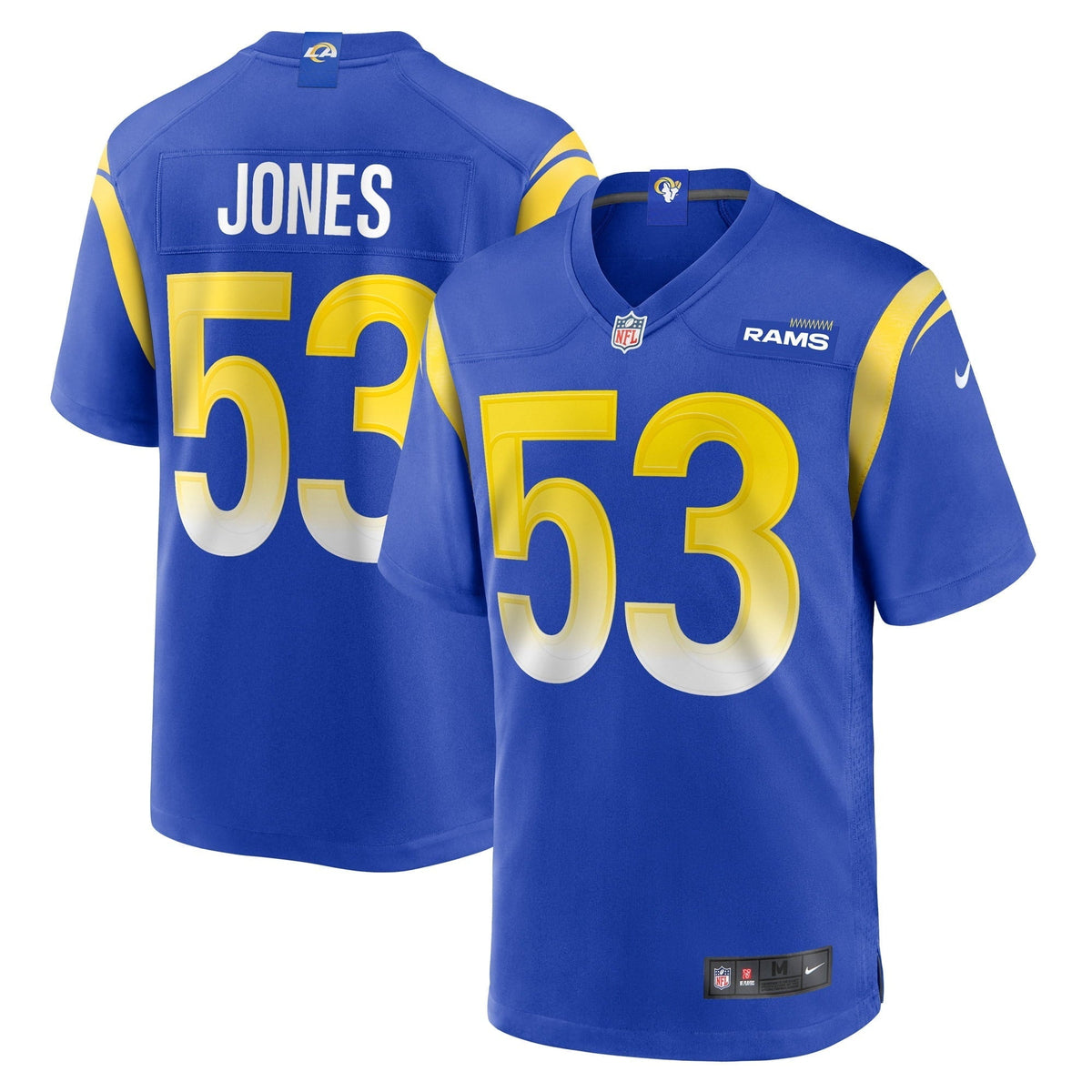 Men s Nike Ernest Jones Royal Los Angeles Rams Team Game Player Jersey