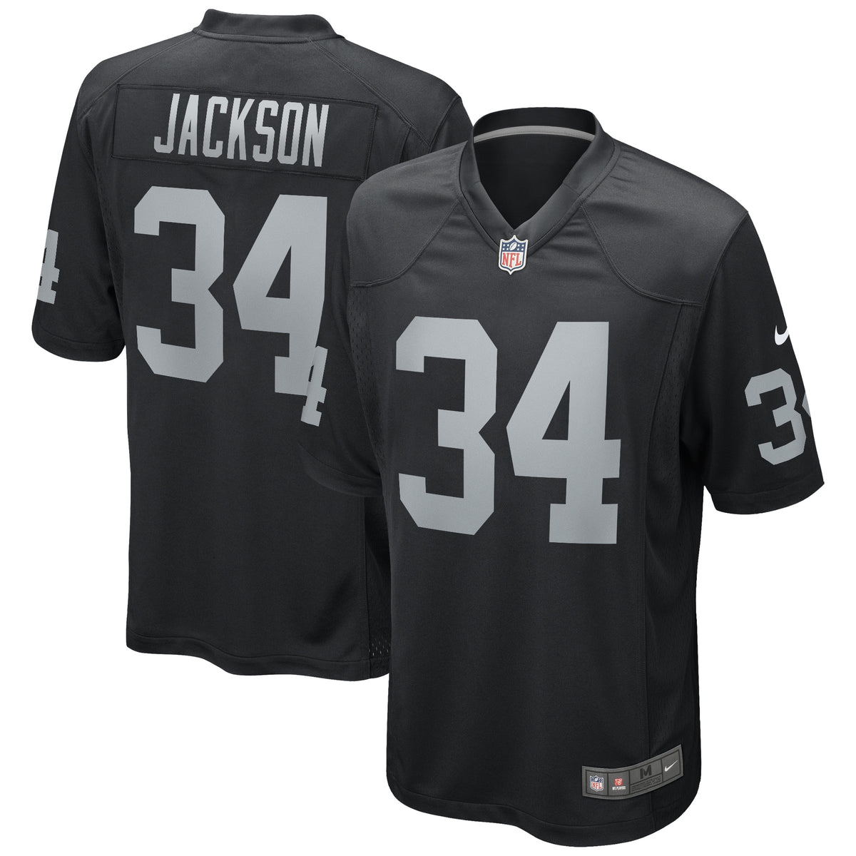 Bo Jackson Las Vegas Raiders Nike Game Retired Player Jersey   Black
