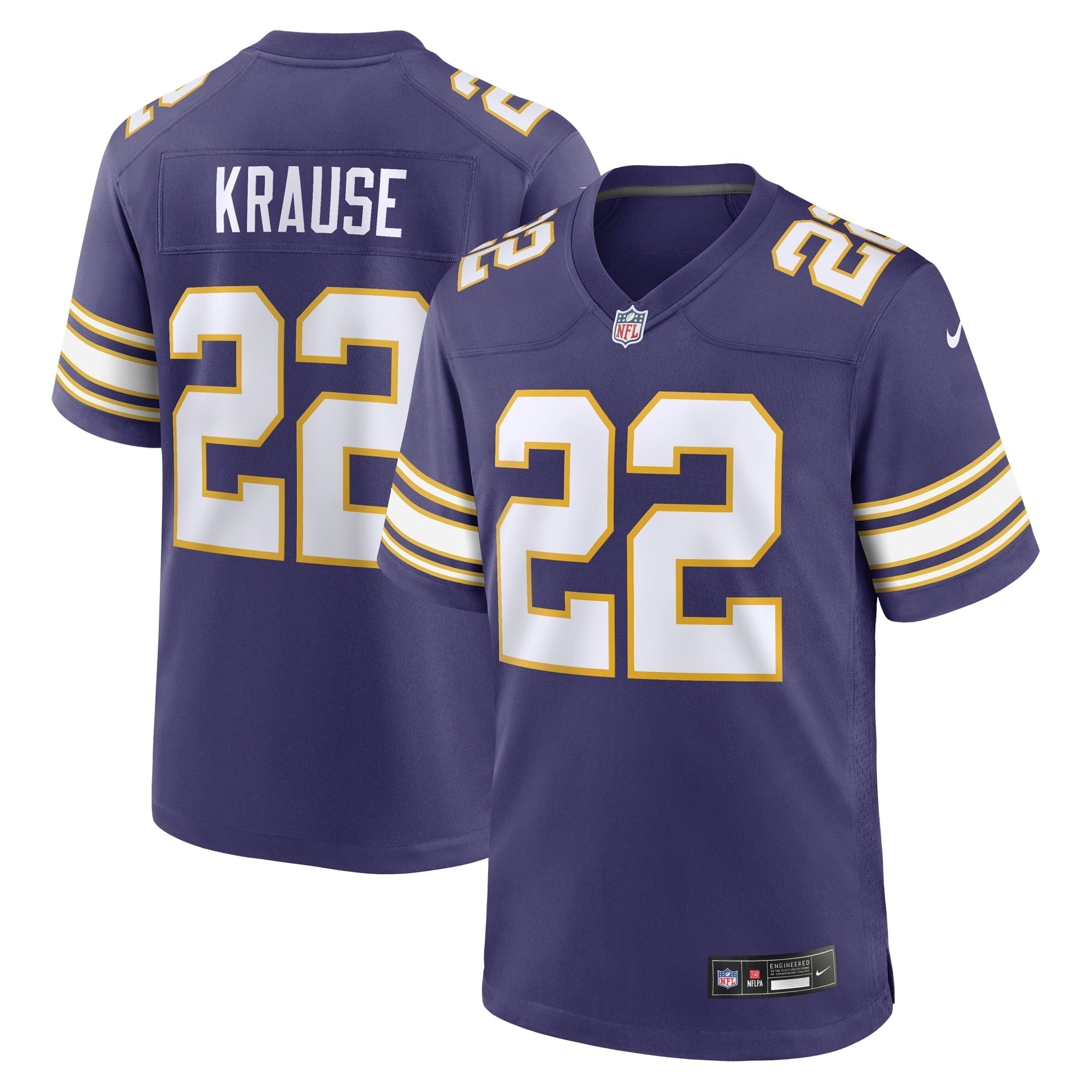 Men s Nike Paul Krause Purple Minnesota Vikings Classic Retired Player Jersey
