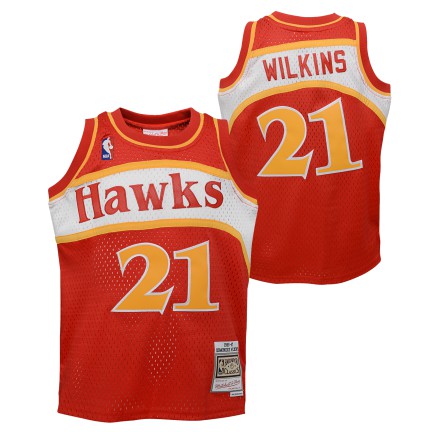 Youth Dominique Wilkins Atlanta Hawks, NBA Jerseys Mitchell & Ness Red 1986-87 Hardwood Classics Swingman Jersey