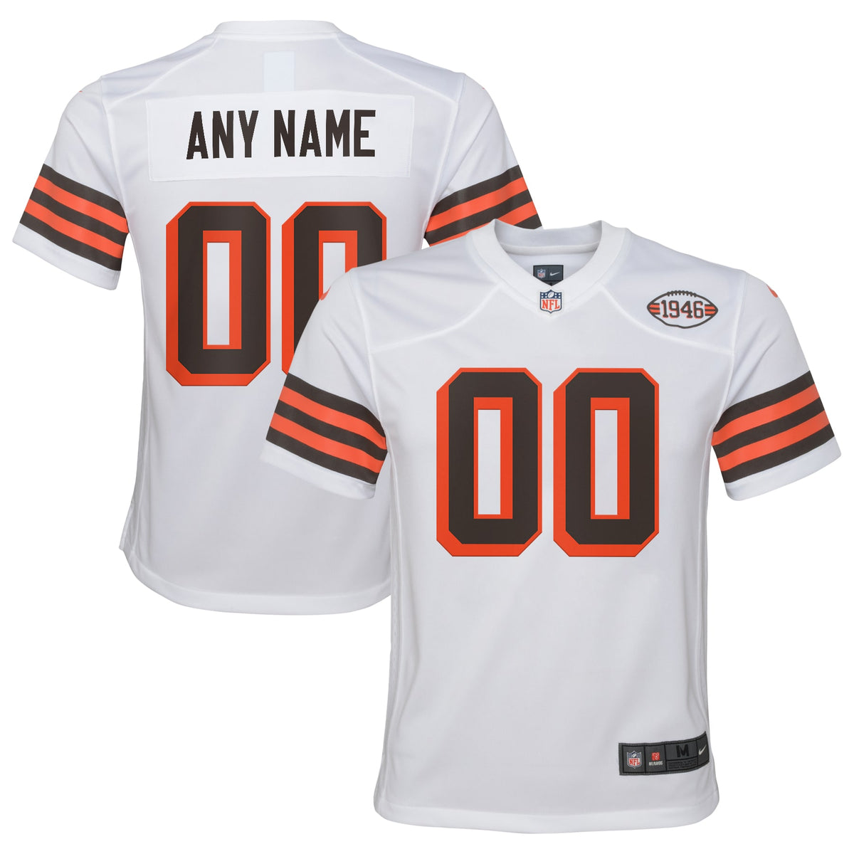 Cleveland Browns Nike Youth Alternate Custom Jersey   White