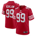 Men s Nike Javon Kinlaw Scarlet San Francisco 49ers Team Player Game Jersey