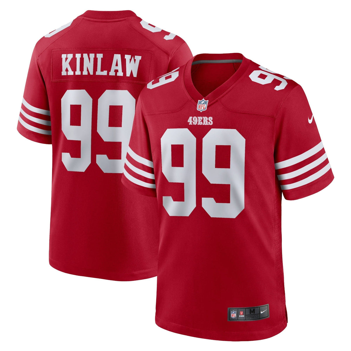 Men s Nike Javon Kinlaw Scarlet San Francisco 49ers Team Player Game Jersey