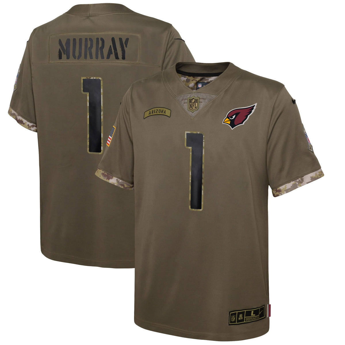 Kyler Murray Arizona Cardinals Nike Youth 2022 Salute To Service Player Limited Jersey   Olive