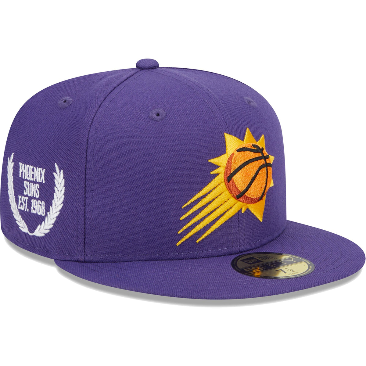 Phoenix Suns New Era Camo Undervisor Laurels 59FIFTY Fitted Hat - Purple