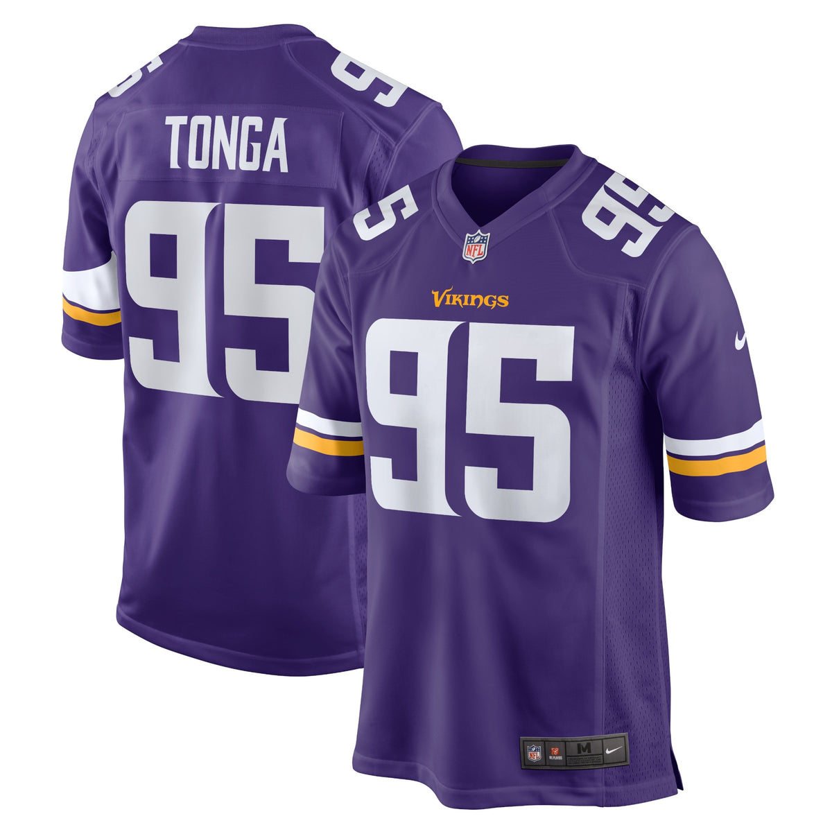 Khyiris Tonga Minnesota Vikings Nike Home Game Player Jersey   Purple
