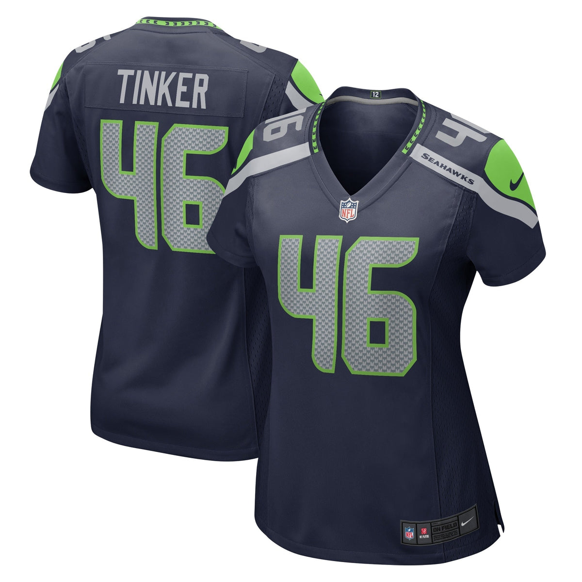 Women s Nike Carson Tinker College Navy Seattle Seahawks Home Game Player Jersey