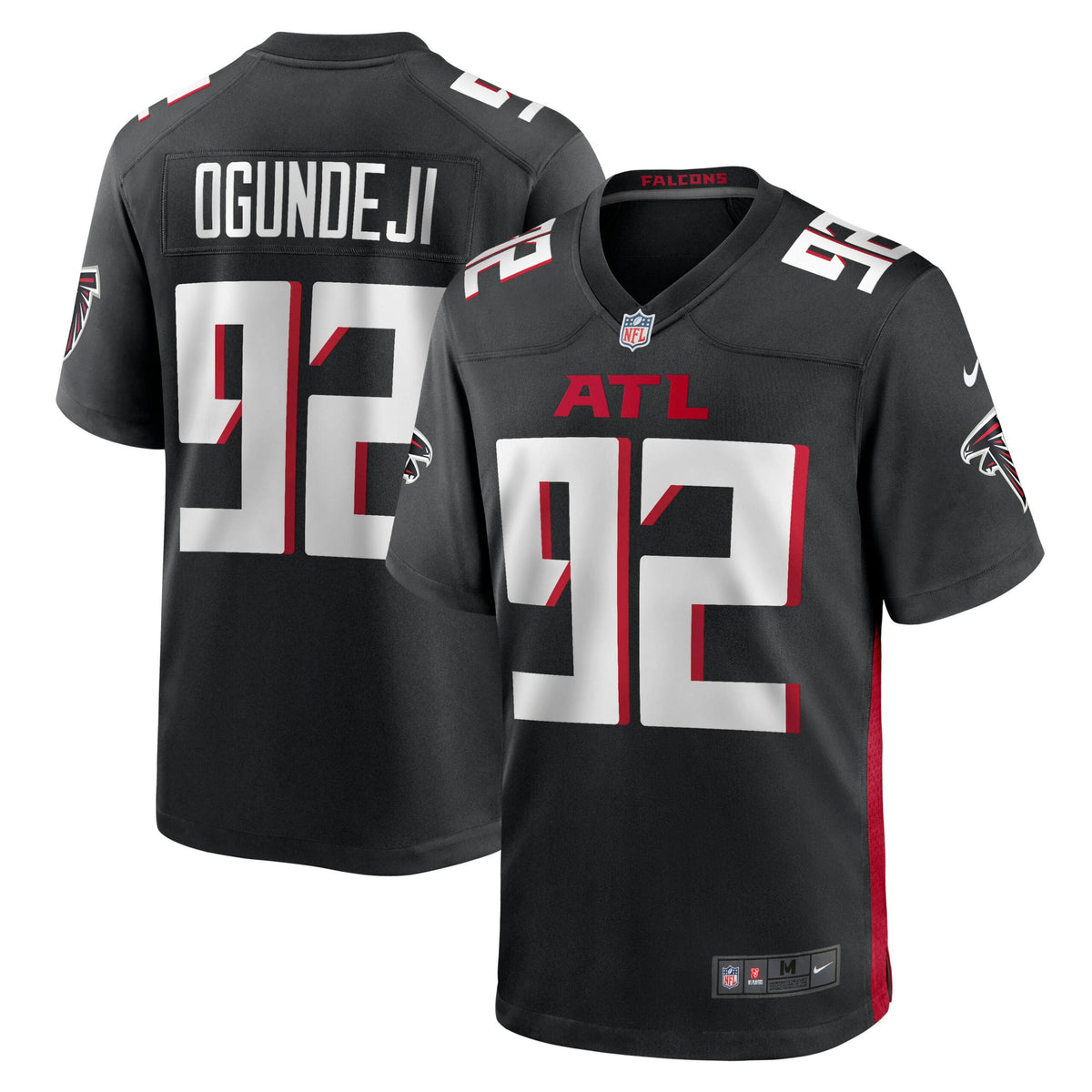 Adetokunbo Ogundeji Atlanta Falcons Nike Game Jersey   Black