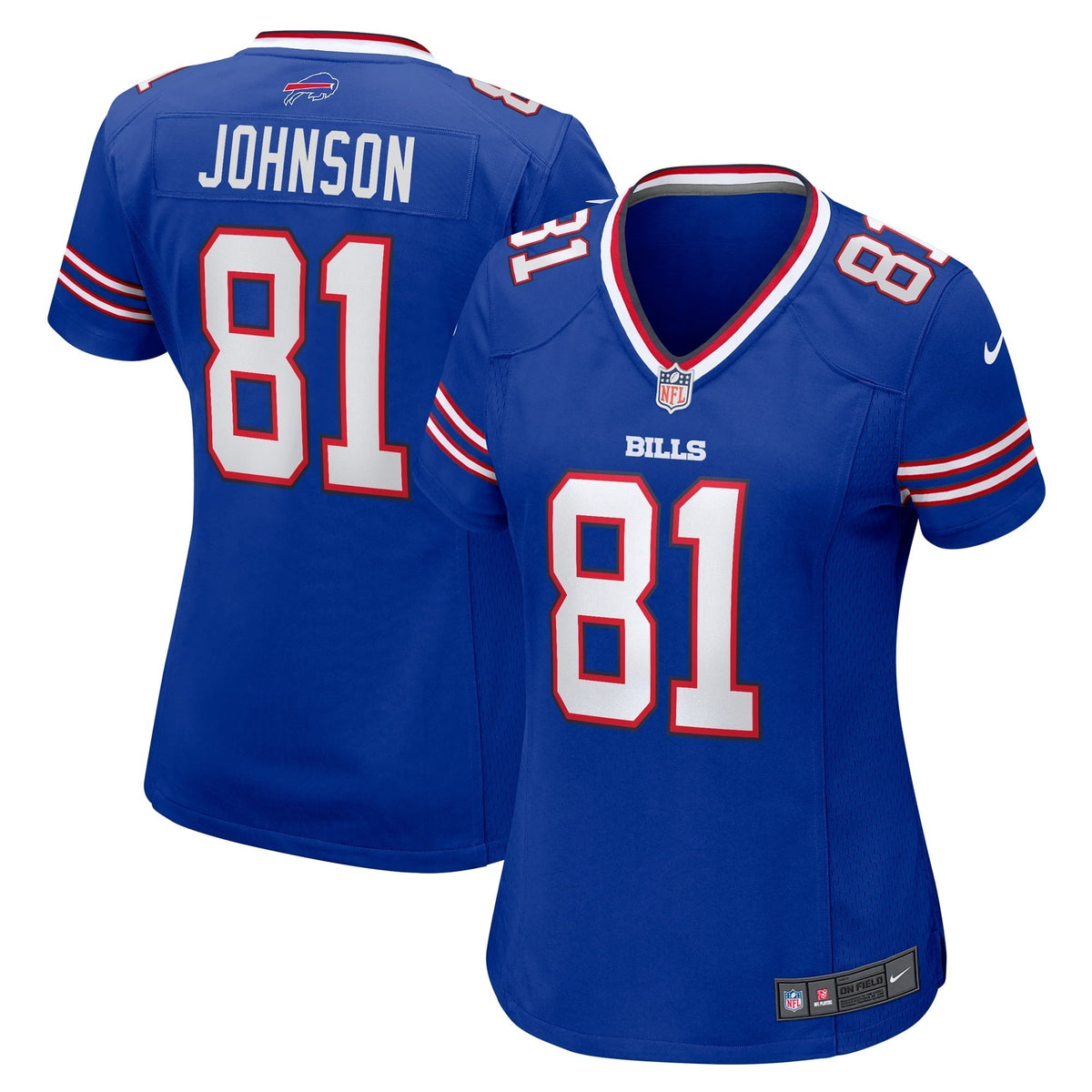 Women s Nike KeeSean Johnson Royal Buffalo Bills Game Player Jersey