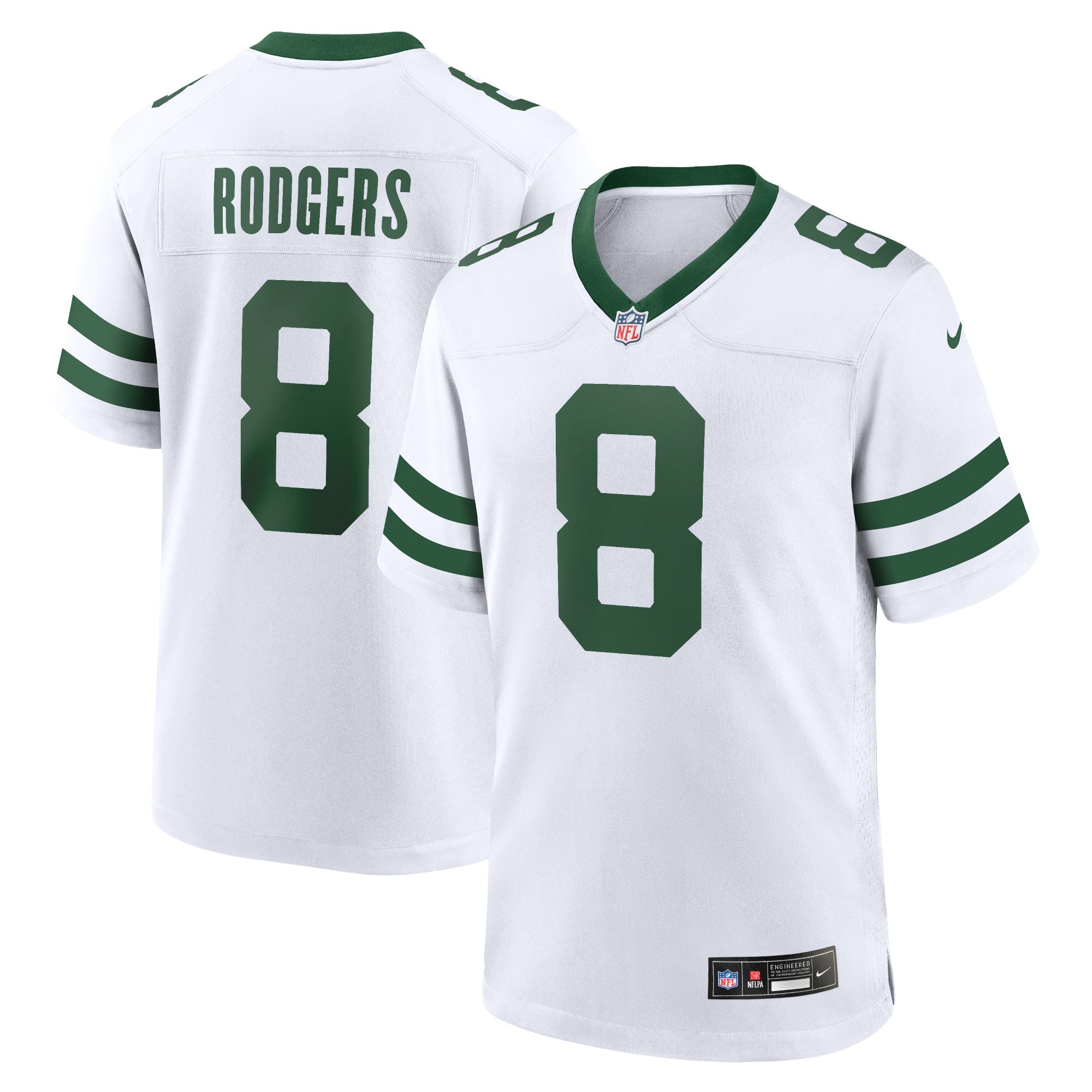 Aaron Rodgers New York Jets Nike Legacy Player Game Jersey   White