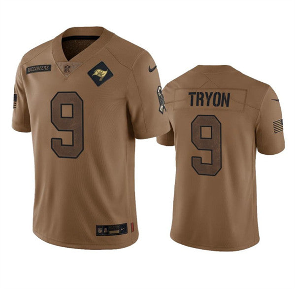 Men s Tampa Bay Buccaneers Joe Tryon 2023 Brown Salute To Service Limited  Stitched Jerseys