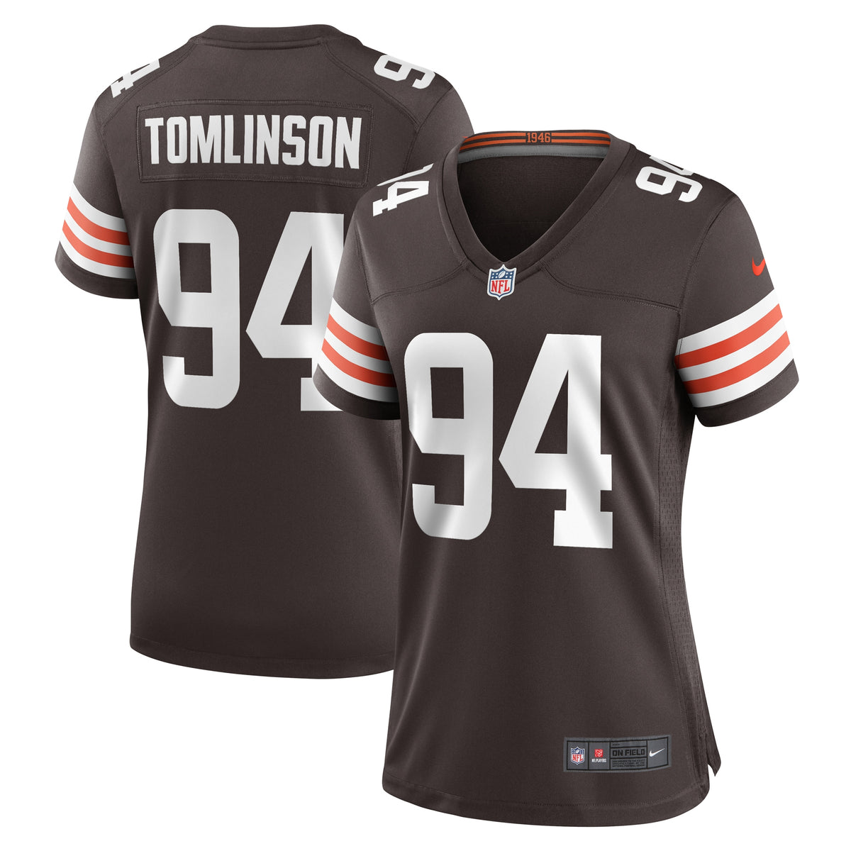 Dalvin Tomlinson Cleveland Browns Nike Women s Game Player Jersey   Brown