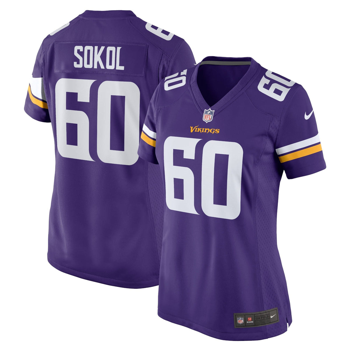 Women s Nike Josh Sokol Purple Minnesota Vikings Home Game Player Jersey