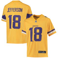 Justin Jefferson Minnesota Vikings Nike Youth Inverted Team Game Jersey   Gold