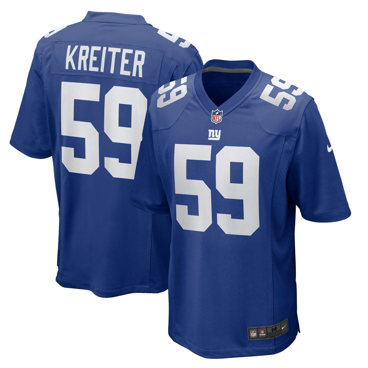 Men s Nike Casey Kreiter Royal New York Giants Team Game Jersey