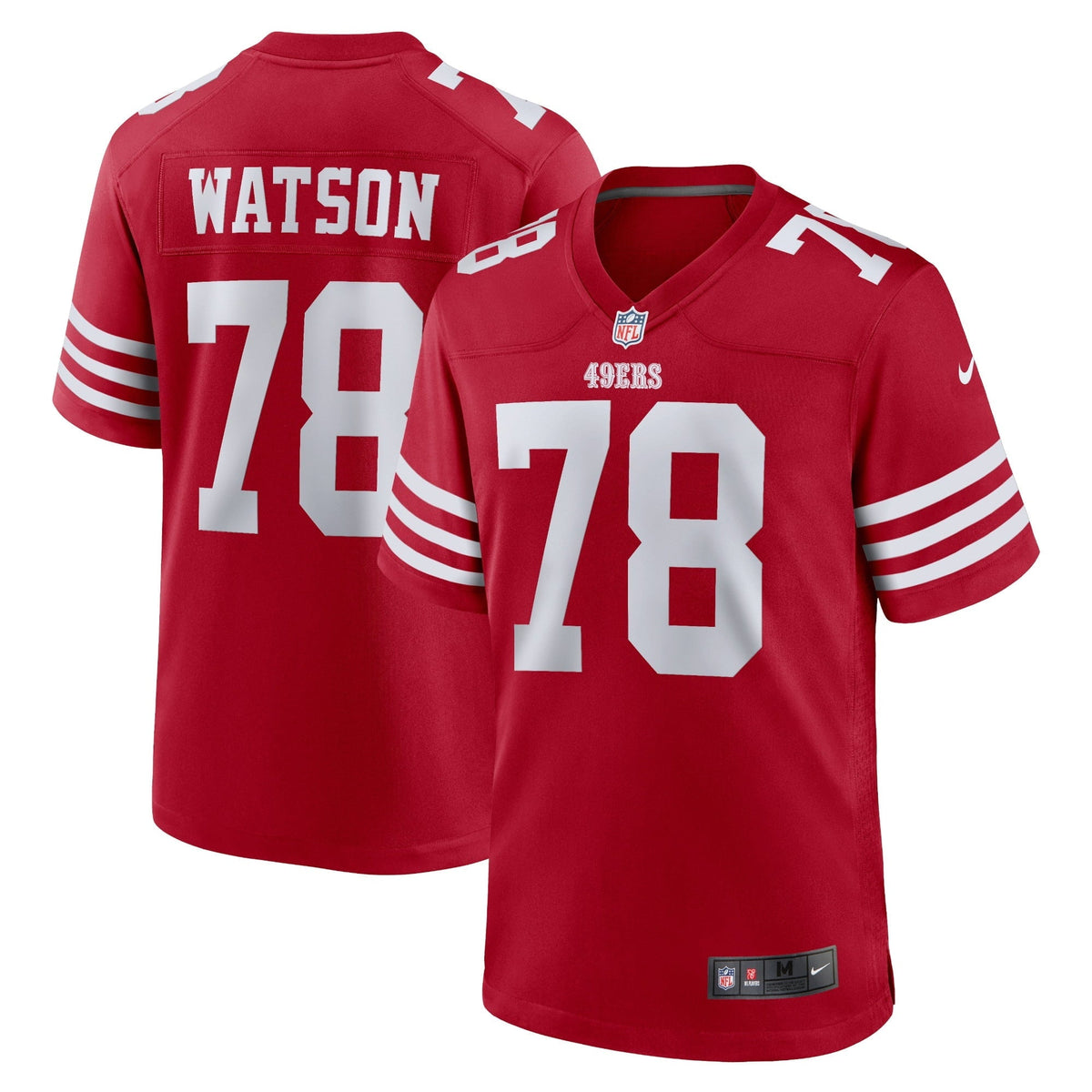 Men s Nike Leroy Watson Scarlet San Francisco 49ers Home Game Player Jersey
