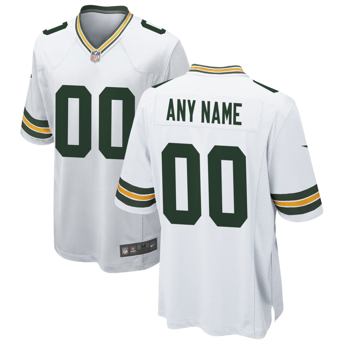 Green Bay Packers Nike Custom Game Jersey   White