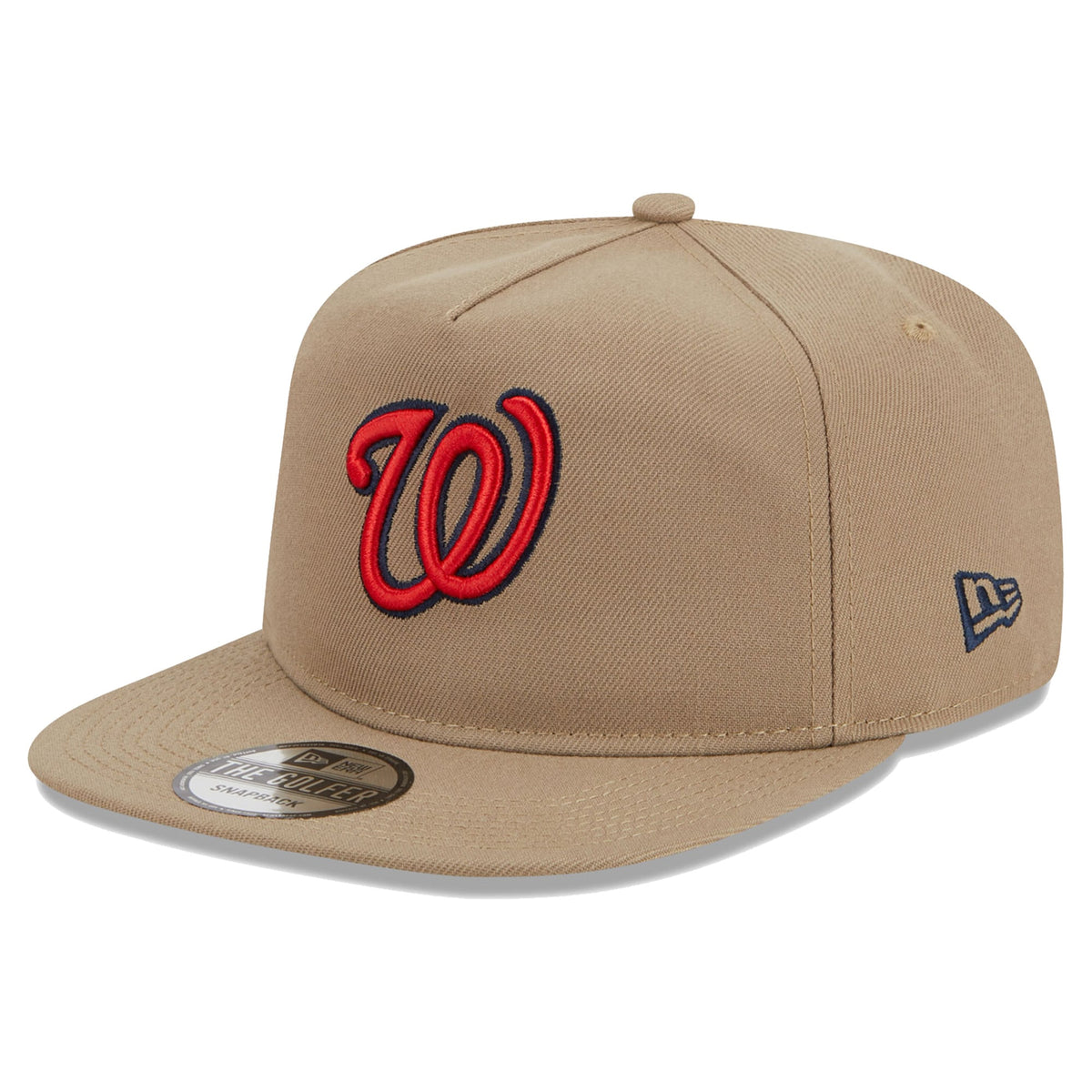 Washington Nationals New Era Golfer Adjustable Hat - Khaki