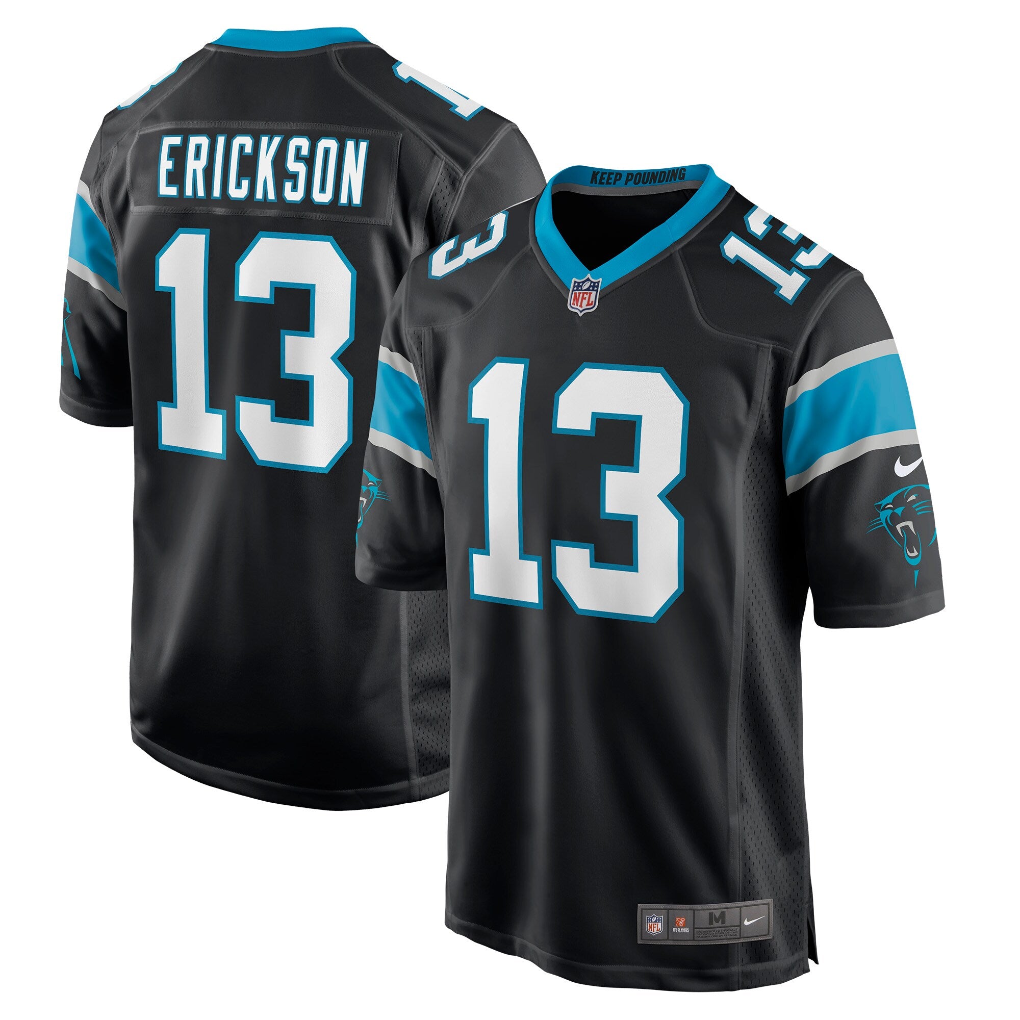 Alex Erickson Carolina Panthers Nike Game Jersey   Black