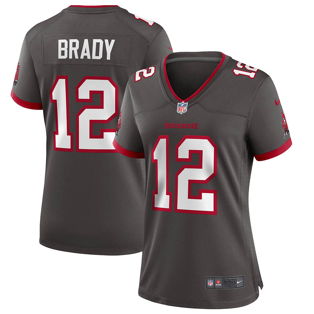 Women s Tampa Bay Buccaneers Tom Brady Alternate Game Jersey Pewter
