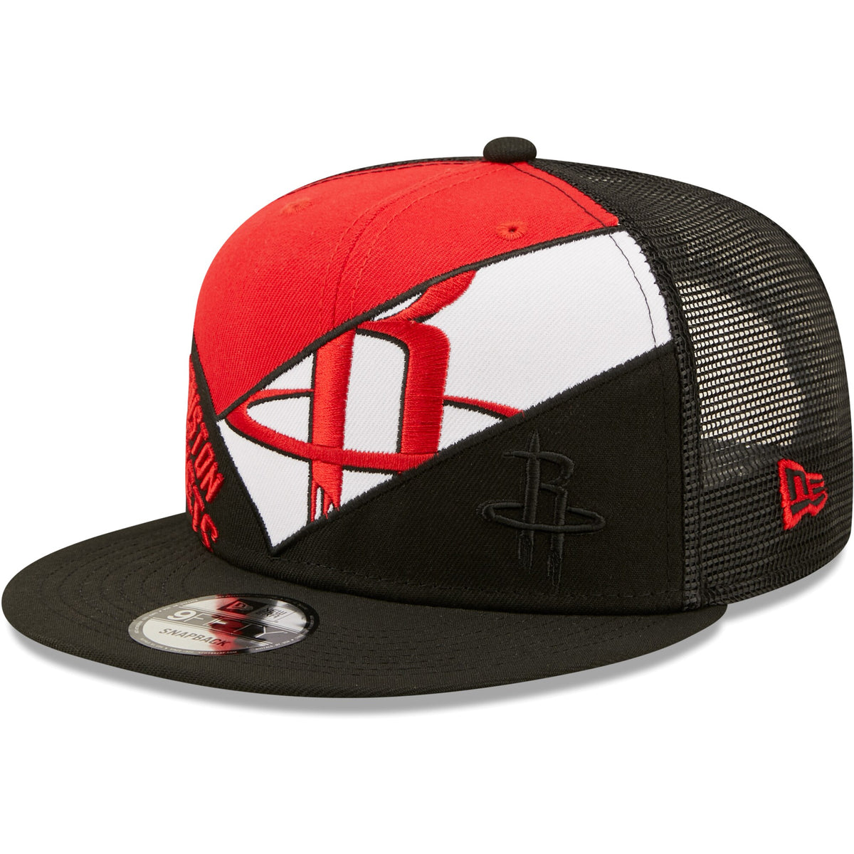 Houston Rockets New Era Criss Cross 9FIFTY Trucker Snapback Hat - Black