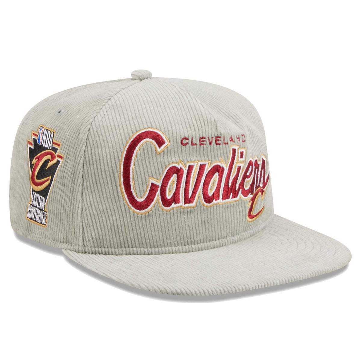 Cleveland Cavaliers New Era The Golfer Corduroy 9FIFTY Snapback Hat - Gray