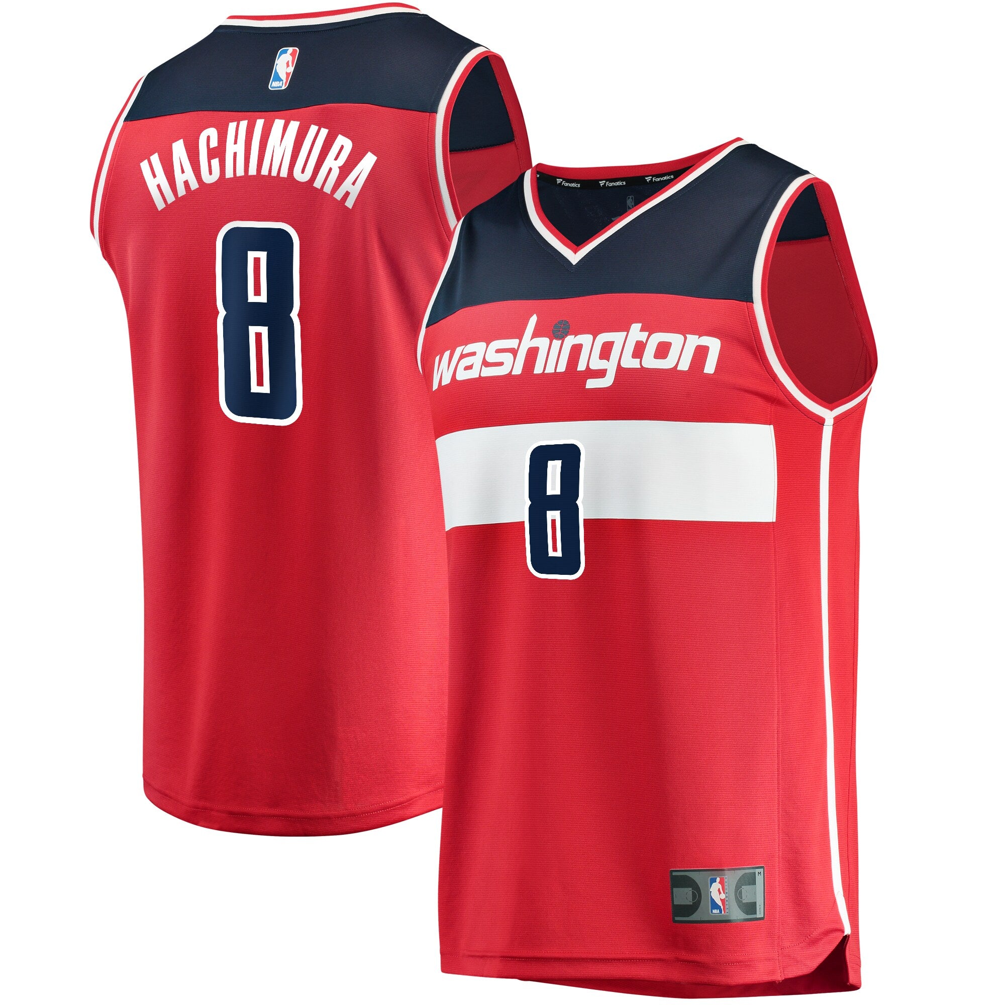 Rui Hachimura Washington Wizards Fanatics Branded Youth Replica Fast Break Jersey Red - Icon Edition
