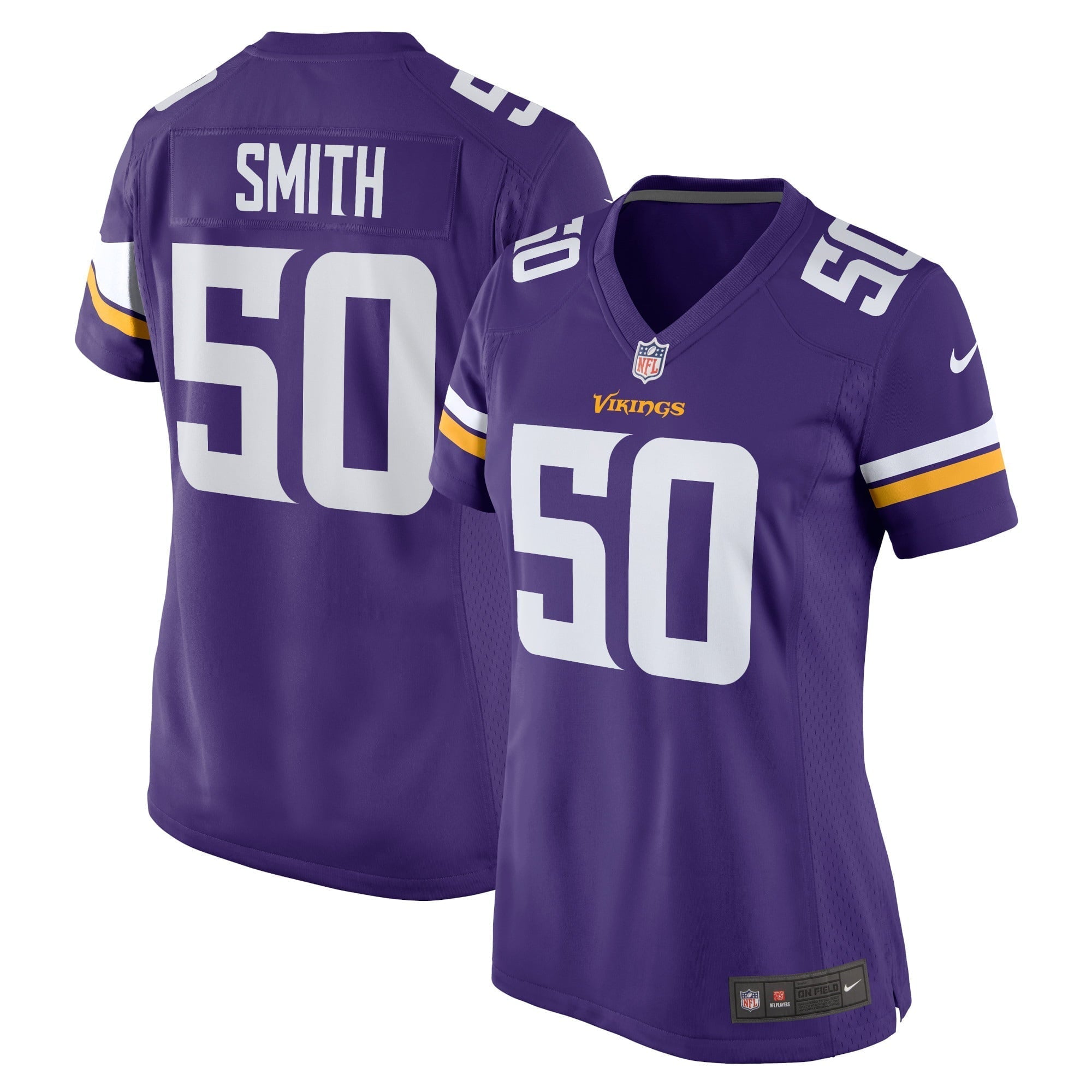 Women s Nike TJ Smith Purple Minnesota Vikings Home Game Player Jersey