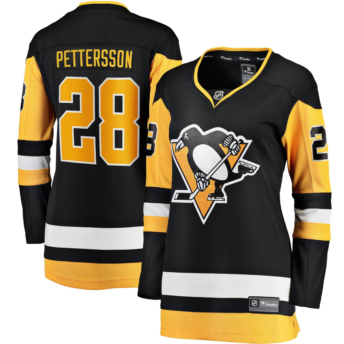 Women's Fanatics Branded Marcus Pettersson Black Pittsburgh Penguins Home Breakaway Player Jersey